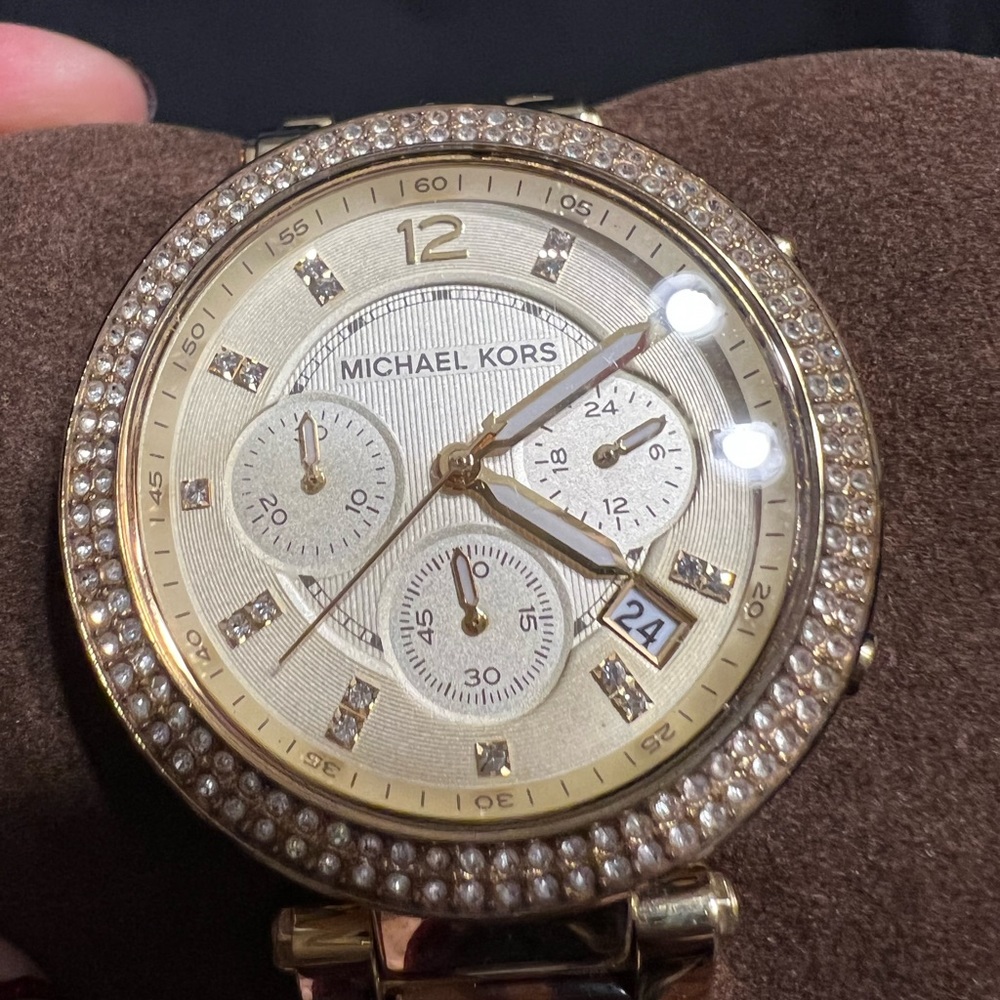 Michael Kors Parker Chronograph Tortoiseshell Ladies Watch 39MM